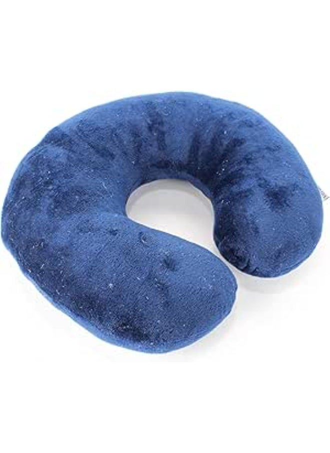 Generic - Comfy Neck Support Soft Fiber Travel Neck Pillow U-Shape For Car, Travel, Office,Airplane and Gifts - Blue - Image 1