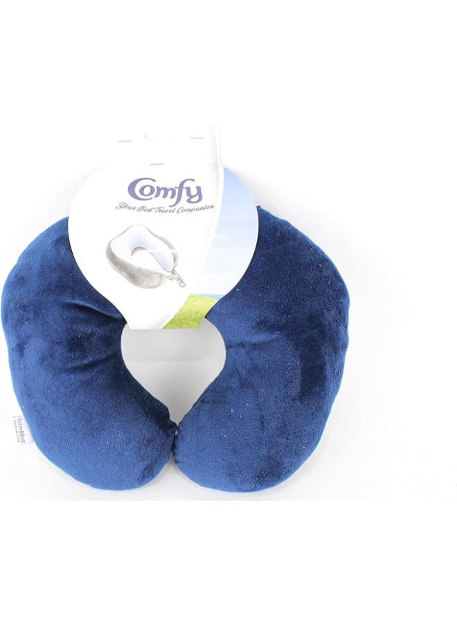 Generic - Comfy Neck Support Soft Fiber Travel Neck Pillow U-Shape For Car, Travel, Office,Airplane and Gifts - Blue - Image 1