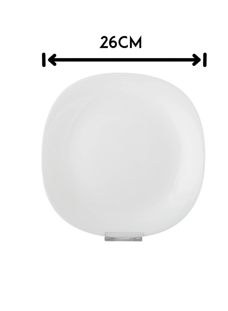 لومينارك صحن مسطح أركوبال عدد 6 قطعة اللون أبيض سادة مقاس 26 سم - Image 5