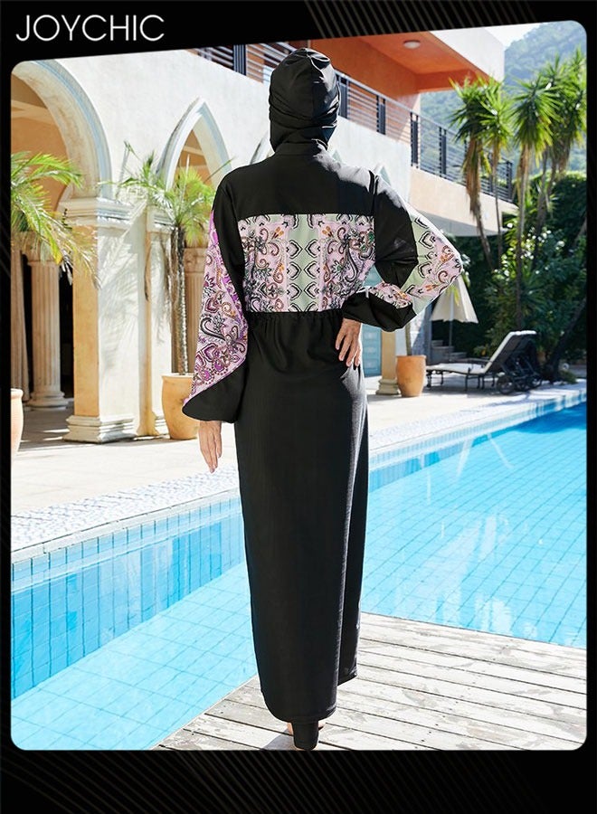Joychic 3 Piece Muslim Women Summer Conservative Swimsuit Modest Long-sleeved Sun Protection and Quick-drying Breathable Swimwear Beach Wear  - Image 5