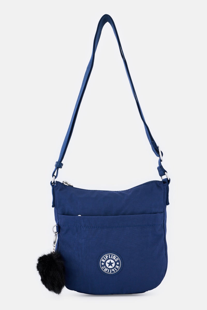 kipling Women Brand Logo Cross Body Bag, Teal Blue - Image 1