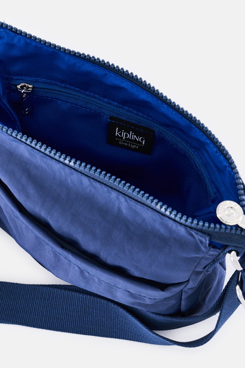 kipling Women Brand Logo Cross Body Bag, Teal Blue - Image 3