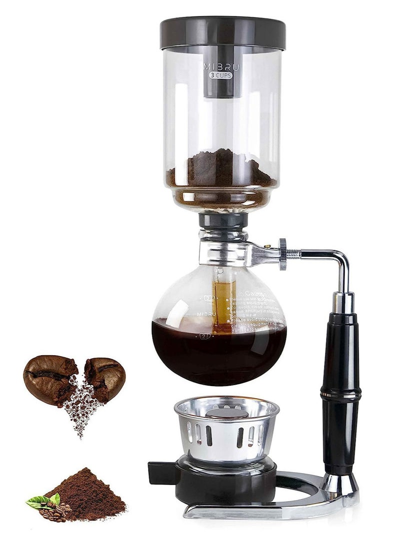ميبرو مجموعة سايفون لتحضير القهوة والشاي 3 اكواب مكونة من 8 اصناف في مجموعة واحدة - Image 2