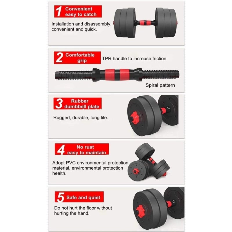 20 Kilo Set with Push Up and KettleUp and Multi Dumbbell Glove Choose The Right One for You - Image 3