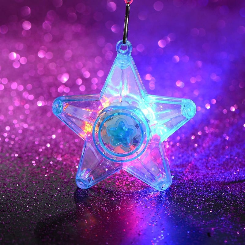 ستوبوك قلادة Stobok LED SPARCLE - تضيء قلادة كبيرة في قلادة قلادة قلب داكنة النجمة وميض للأطفال FAVORS 8pcs - Image 4