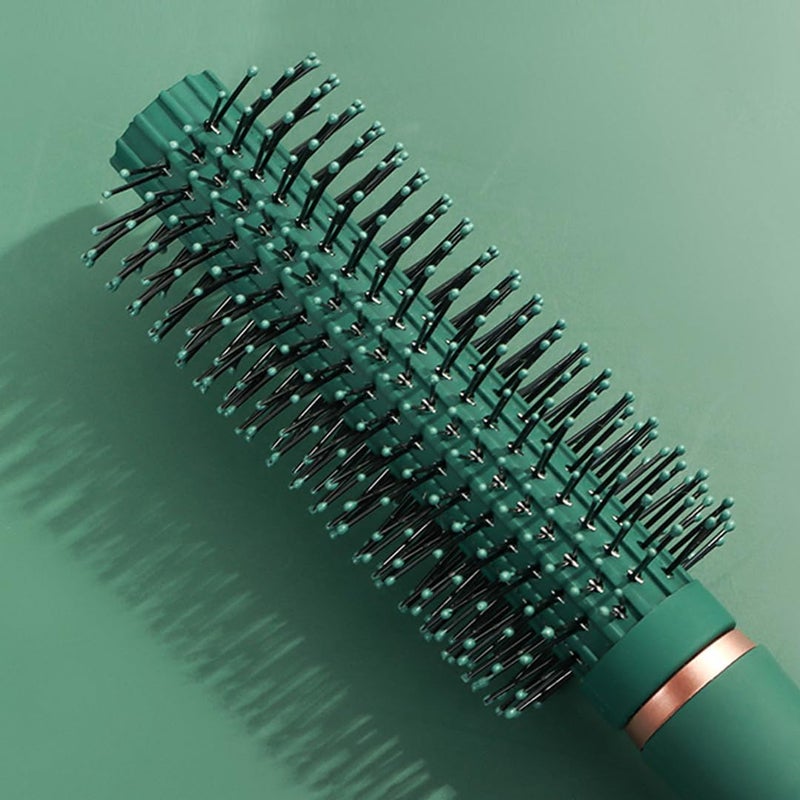 Reazana Styling Brush Anti-Static Detangling Brushes Fast Blow Drying Detangler Hairbrush Nylon Bristle Pins with Ball Tips Fashion Massage Hair Comb for Men and Women Wet or Dry Hair Types - Round - Image 5
