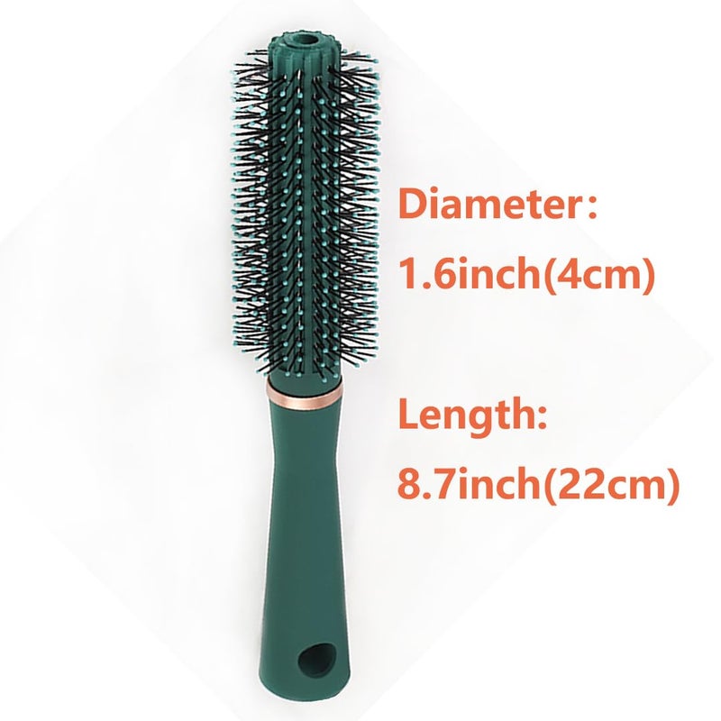 Reazana Styling Brush Anti-Static Detangling Brushes Fast Blow Drying Detangler Hairbrush Nylon Bristle Pins with Ball Tips Fashion Massage Hair Comb for Men and Women Wet or Dry Hair Types - Round - Image 3