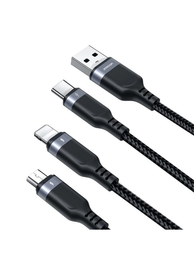 Speedy Series 3-in-1 Fast Charging Cable USB-A to L+C+M  - SA21-1T3 - Image 3