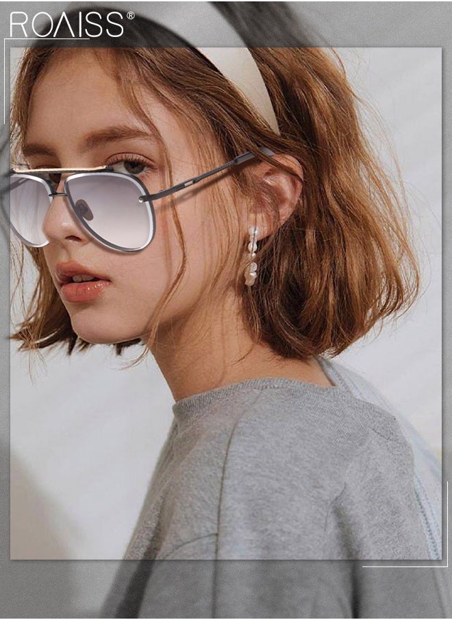 roaiss - Aviator Sunglasses for Men Women UV400 Protection Sun Glasses with Metal Frame Fashion Anti-Glare Sun Shades for Driving Fishing Traveling with Grey Lens - Image 1