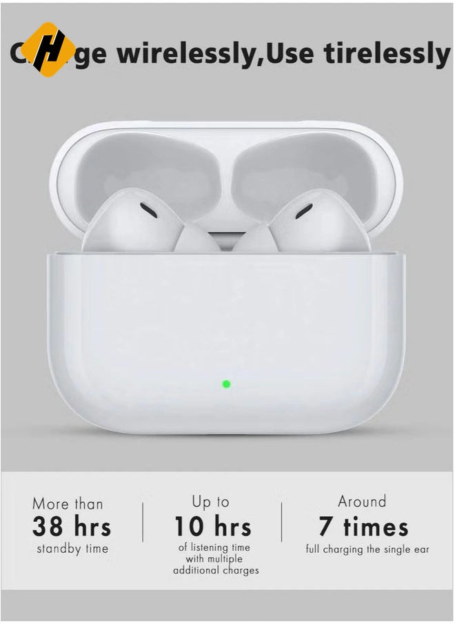 HuHa Wireless Air Pro Earphone TWS with Mic Pods Bluetooth IPX5 Bass True Wireless Earbuds (White)  - Image 3