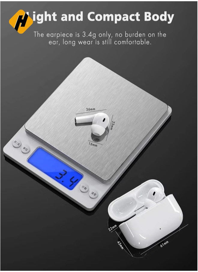 HuHa Wireless Air Pro Earphone TWS with Mic Pods Bluetooth IPX5 Bass True Wireless Earbuds (White)  - Image 5