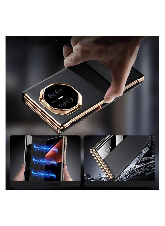 OCTOBER - Leather case for Huawei Mate XT 【with hidden stand】 【Smart window】 【Automatic wake up/Sleep】 Huawei Mate XT seismic fall cover - Image 1