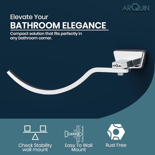 Arquin Napkin Hanger for Washbasin | 304 Stainless Steel Napkin Towel Ring Holder | Napkin Holder for Bathroom | Towel Holder | Bathroom Accessories Set & Kitchen Towel Bar (Aquarius) - Image 3