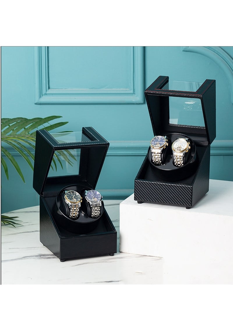 Generic - Watch shaker 2-position PU watch shaker double-headed carbon fiber watch watch shaker mechanical watch automatic watch box - Image 1