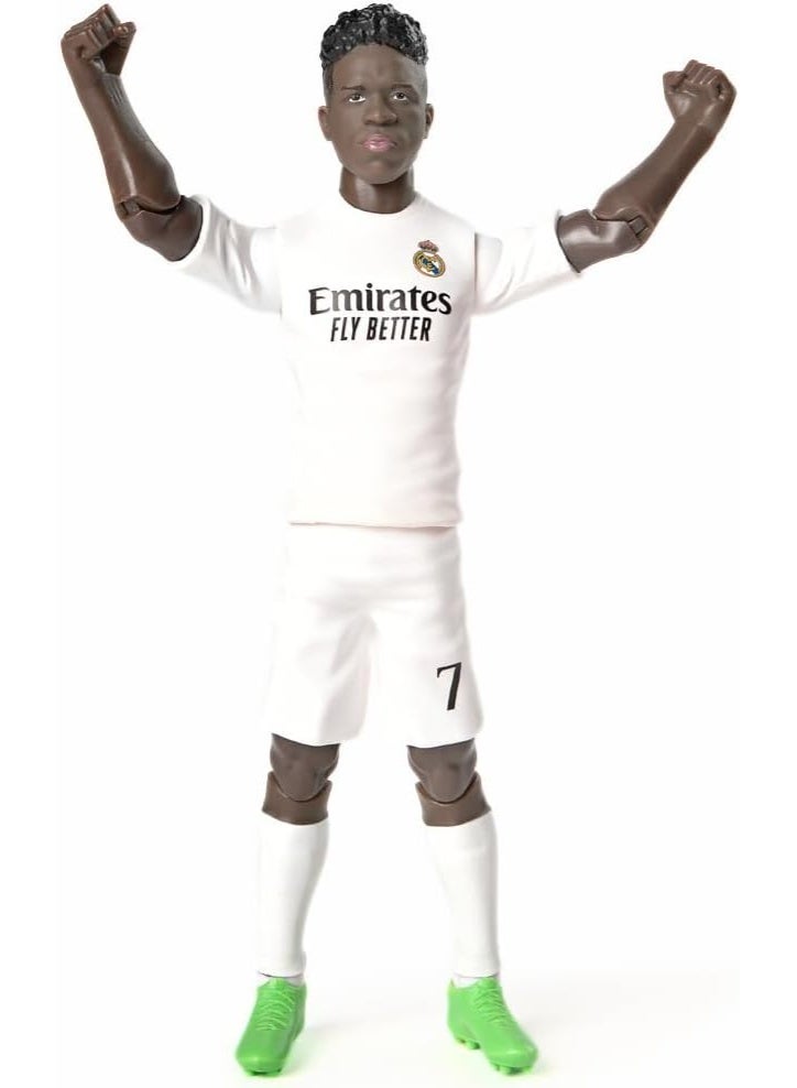 Sockers Real Madrid Vinícius Júnior Official Collectible Football Figure 20cm 83606 | Licensed Soccer Action Figure with Ball | Fan Gift - Image 5