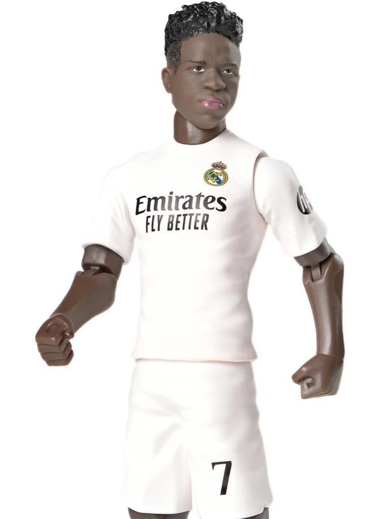 Sockers Real Madrid Vinícius Júnior Official Collectible Football Figure 20cm 83606 | Licensed Soccer Action Figure with Ball | Fan Gift - Image 4