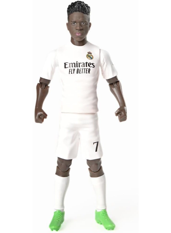 Sockers Real Madrid Vinícius Júnior Official Collectible Football Figure 20cm 83606 | Licensed Soccer Action Figure with Ball | Fan Gift - Image 2