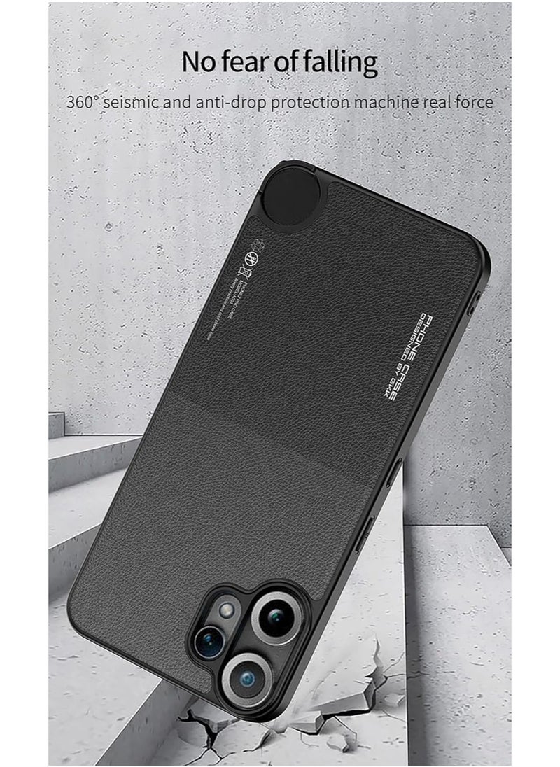 General Case Compatible with Nothing CMF Phone 2 Pro, Selected Pure Leather Case Skin Feeling Comfortable Touch Soft Edge Drop Protection Shockproof Protective Back Cover  - Image 4