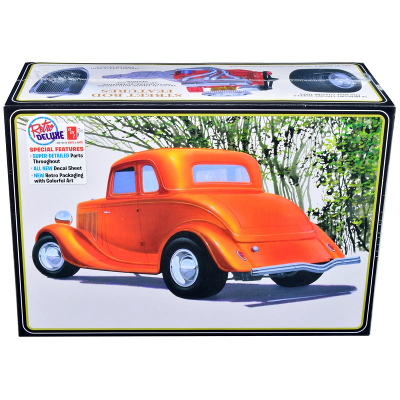 AMT Skill 2 Model Kit 1934 Ford Street Rod 5-Window Coupe 1/25 Scale Model By Amt - Image 2