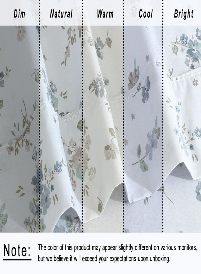 RUVANTI 100% Organic Cotton Sheets Twin Size, Percale Weave, GOTS Certified, 3-Piece Set, Deep Pocket 15", Crisp & Breathable, Soft Durable Bedding, Sábanas Algodón Orgánico - Halcyon - Image 5