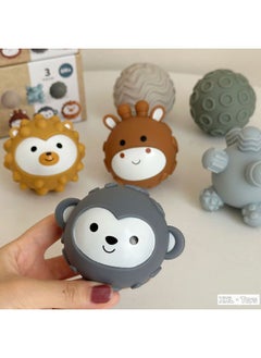 Generic Baby Touch Ball Feel Ball Feel Unified Training Building Blocks Koala Stacked Music Building Blocks Massage Hand-held Ball Toy-Color:Tt659 Elephant Square Building Blocks + Jenga + Feel Ball Set (19pcs)  - Image 3