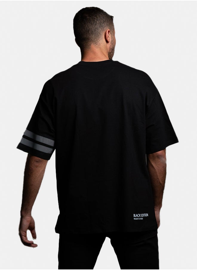 BLACK EDITION UNISEX REFLECTIVE OVERSIZED T-SHIRT  - Image 2