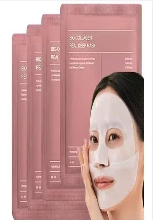 VRUDANSH Bio-Collagen Deep Face Sheet, Hydrating Treatment Mask, Hydrating Overnight Hydrogel MASK, Pore Minimizing, Elasticity Improvement, 34g pack of 1