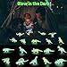 FOIMAS Mini Dinosaurs44pcs Glow in The Dark Dinosaurs Figure for Kids Dinosaur Party Favor Cup Cake Topper Goodie Bag Filler Classroom Prize - Image 4