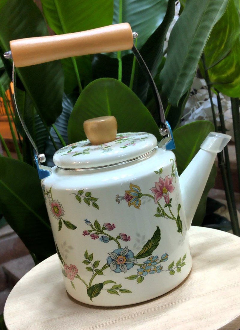 Wooden Handle Steel Tea Kettle - Image 2