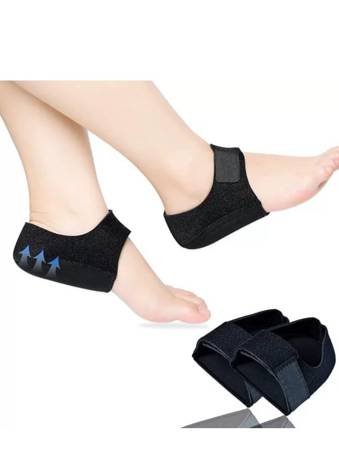 Heel Cushion, Plantar Fasciitis Socks with Arch Support, Gel Heel Cups for Heel Pain Plantar Fasciitis, Heel Pads Great forAching Feet, Bone spur,Cracked Heel Repair,Relieve Pain Fast (1Pair Black) - Image 1