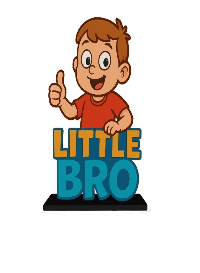 WRH Raksha Bandhan Gift Set | Designer Rakhi for Brother (Big Bro & Chota Bhai) with MDF Big Brother & Little Brother Showpiece | Rakhi Gift Combo for Bhai - Image 4