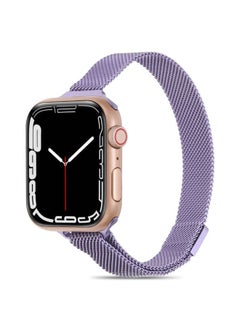 Replacement Strap Milanese Small Waist Watch Band For Apple Watch Series 9&8&7 41mm / SE 3&SE 2&6&SE&5&4 40mm / 3&2&1 38mm Lavender