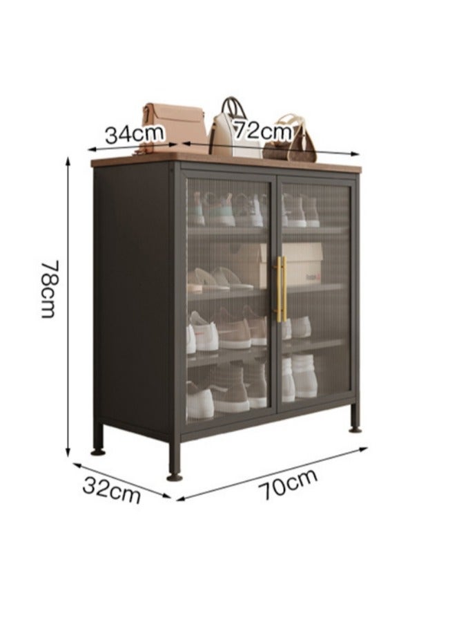 XiuWoo 5-Tier Household Steel Dustproof Floor-standing Shoe Cabinet Shoe Rack,with Transparent Doors and Adjustable Shelves, for Living Room, Dining Room, Home Office,Entrance Hall - Image 5