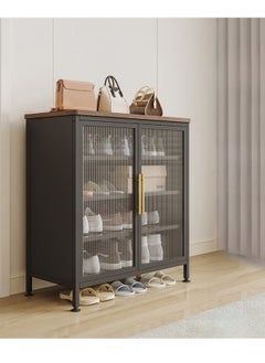 XiuWoo 5-Tier Household Steel Dustproof Floor-standing Shoe Cabinet Shoe Rack,with Transparent Doors and Adjustable Shelves, for Living Room, Dining Room, Home Office,Entrance Hall  - Image 1