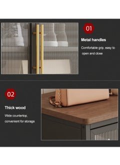 XiuWoo 5-Tier Household Steel Dustproof Floor-standing Shoe Cabinet Shoe Rack,with Transparent Doors and Adjustable Shelves, for Living Room, Dining Room, Home Office,Entrance Hall  - Image 2