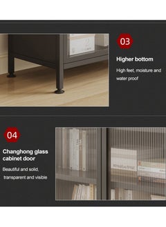 XiuWoo 5-Tier Household Steel Dustproof Floor-standing Shoe Cabinet Shoe Rack,with Transparent Doors and Adjustable Shelves, for Living Room, Dining Room, Home Office,Entrance Hall  - Image 3