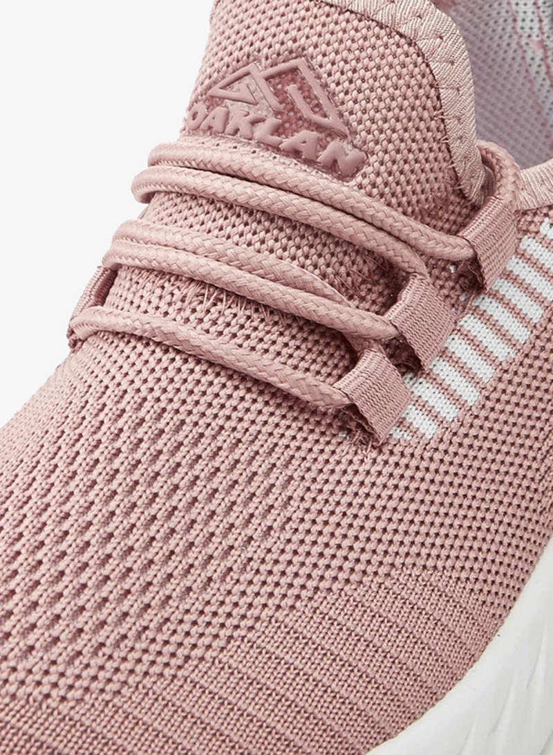 Oaklan by Shoexpress PINK Textured Lace-Up Sports Shoes for Women | Best Price UAE
