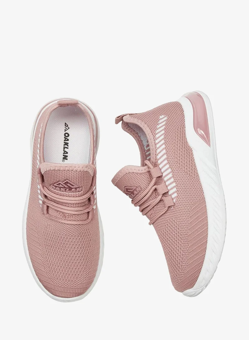 Oaklan by Shoexpress PINK Textured Lace-Up Sports Shoes for Women | Best Price UAE