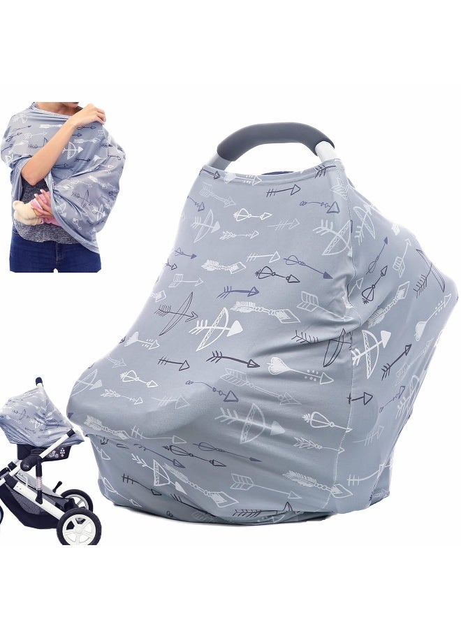 Hicoco Breastfeeding Cover Carseat Canopy - Multi Use Car Seat Covers for Babies, Infant Stroller Cover, Baby Shower Gifts for Boys and Girls - Image 1