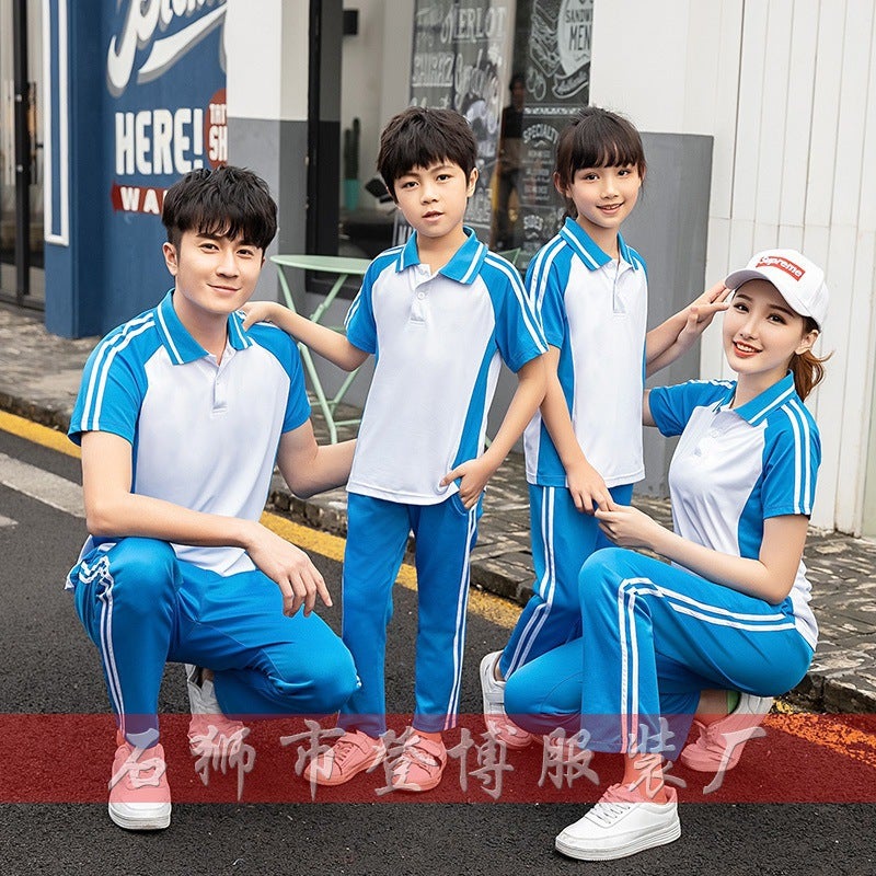 New School Uniform Sports Student Summer Short-Sleeved Trousers Junior High School Class Uniform High School Uniform Sports Suit - Image 2