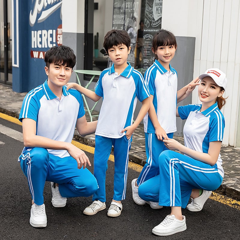 New School Uniform Sports Student Summer Short-Sleeved Trousers Junior High School Class Uniform High School Uniform Sports Suit - Image 1