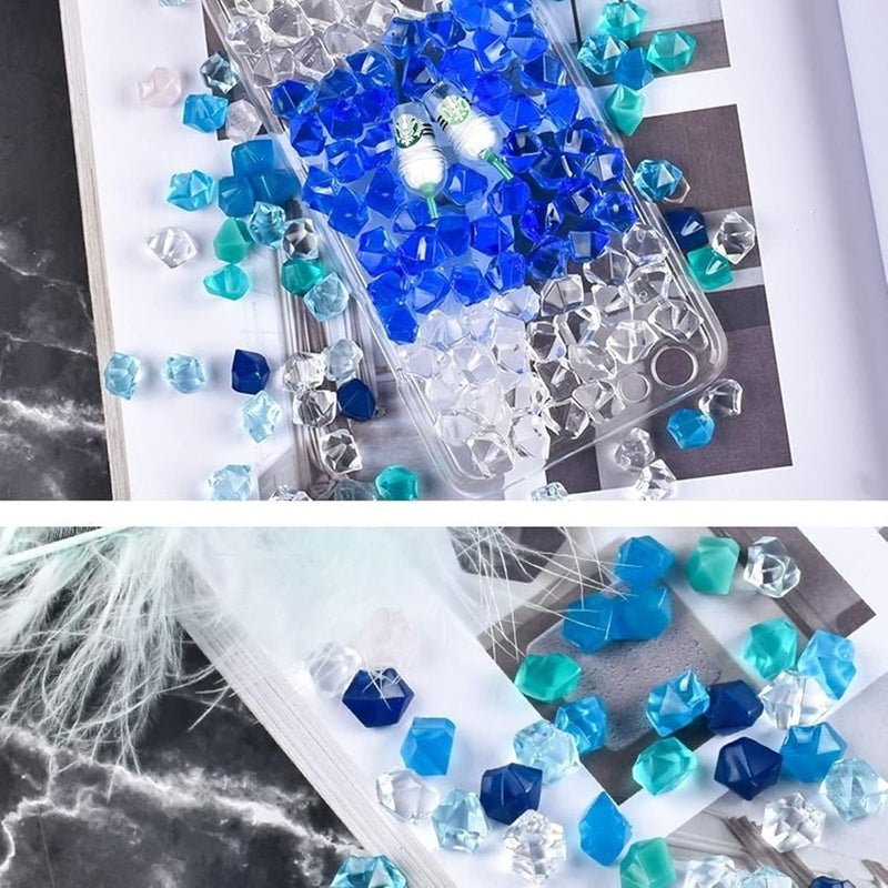 DDlife 2 Pcs Mold Resin Craft Makes 60 Crystals,Crystal Gem Resin Silicone Mold, Mini 3D Diamond Epoxy Casting Mold for Resin Candles Soap Ice Cube Jewelry - Image 5