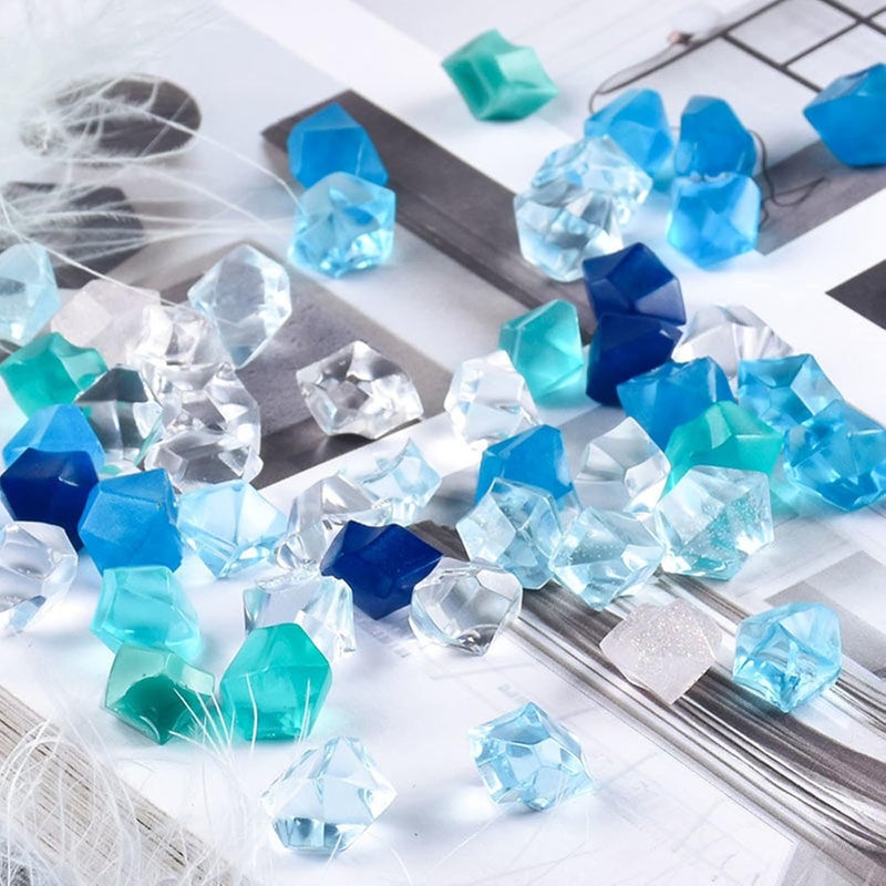 DDlife 2 Pcs Mold Resin Craft Makes 60 Crystals,Crystal Gem Resin Silicone Mold, Mini 3D Diamond Epoxy Casting Mold for Resin Candles Soap Ice Cube Jewelry - Image 3
