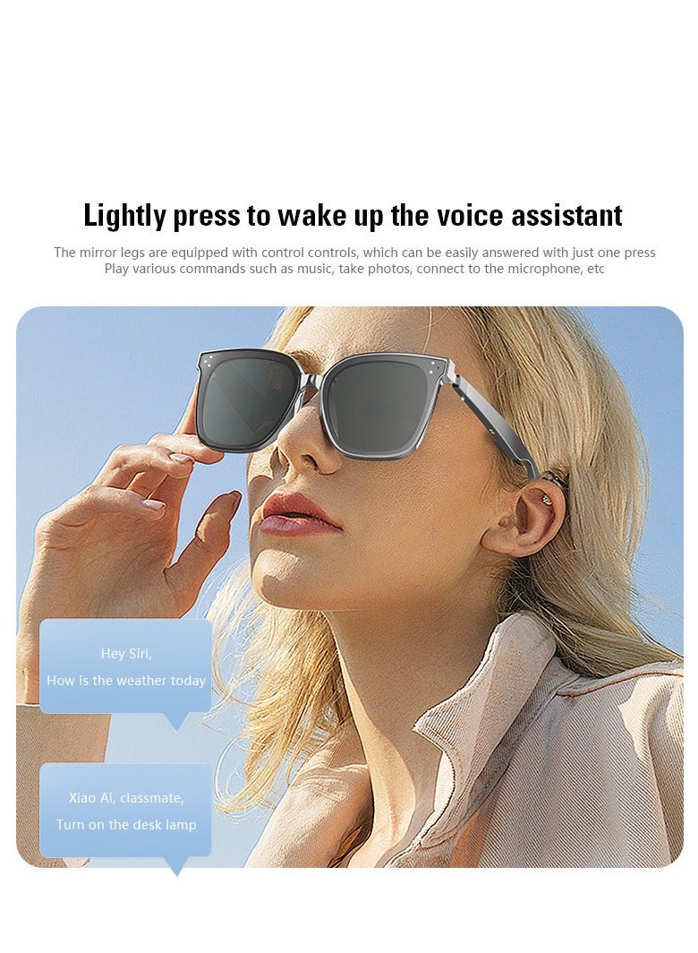 جولف لينك نظارات شمسية YJ008 عالية الجودة تعمل بالبلوتوث وموسيقى لاسلكية ونظارات صوتية وإلغاء الضوضاء ونظارات ذكية مفتوحة مع سماعات أذن. - Image 3