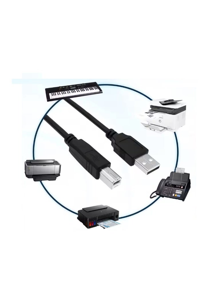 FUJISHKA USB Printer Cable – USB A to B 2.0 High-Speed Cable | Compatible with Printers, DACs, Digital Pianos & More  - Image 4