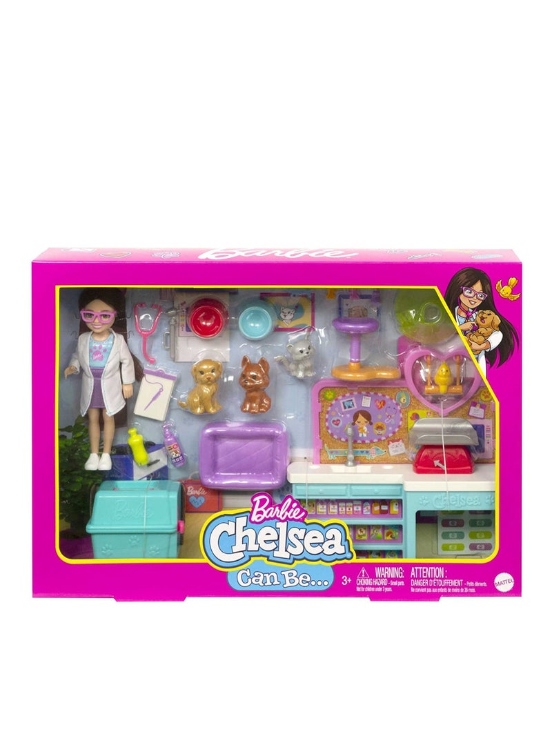 Barbie Club Chelsea Pet Vet Doll Playset  - Image 1