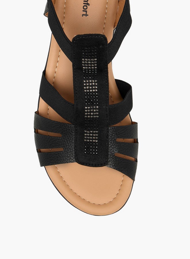 Le Confort Embellished Cutout Sandals with Block Heels - Image 4