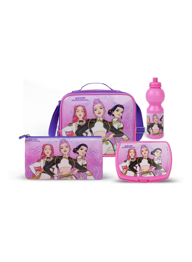 Netflix KPop Demon Hunters 5-in-1 Backpack Set 18" – School Backpack with Lunch Bag, Lunch Box, Water Bottle & Pencil Case, Complete Back-to-School Set for Kids & Teens  | Water Resistant  | Girls School Bag - Image 3