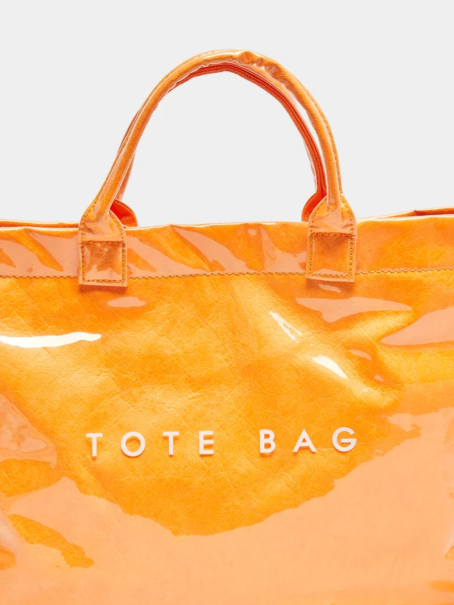 Styli Styli Orange Glossy Tote Bag