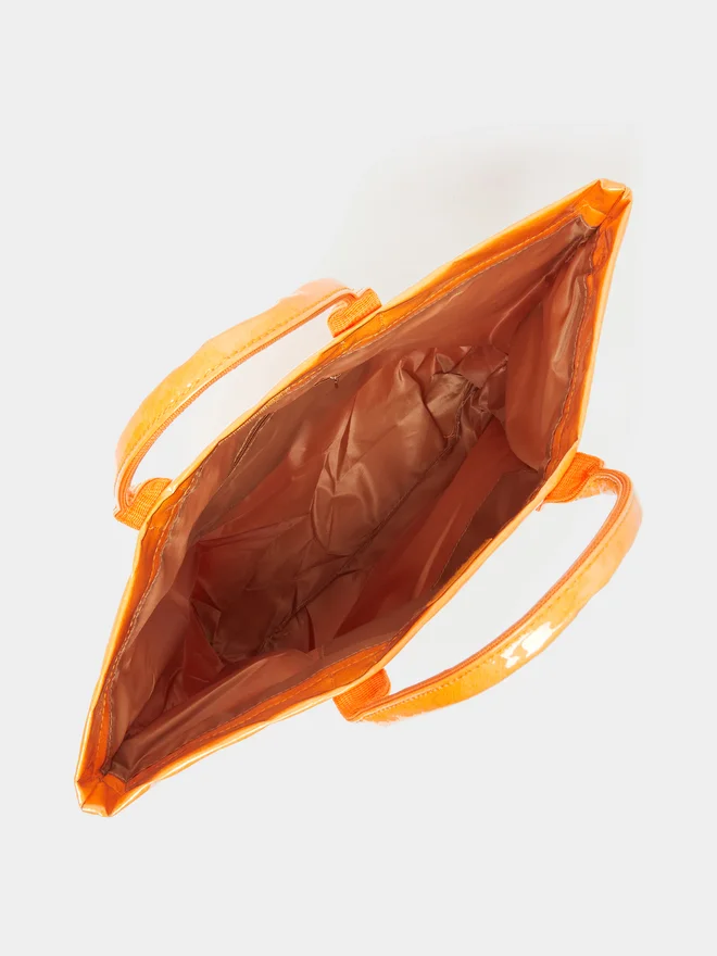 Styli Styli Orange Glossy Tote Bag